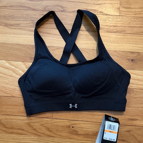 Under Armour Midnight Black Crossback Bra - Picture 5 of 5